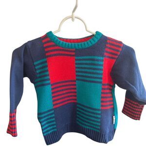 Vintage 90s Gymboree Boys Multicolor Geometric Sweater Size‎ S Toddler